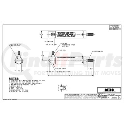 12-120-010 by MICO - Slave Cylinder - Hydraulic Oil Type, 0.62" Bore Diameter