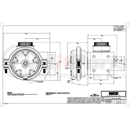 12-460-025 by MICO - Air/Hydraulic Actuator - for 1.125" Brake Fluid Type, Type 12 Chamber