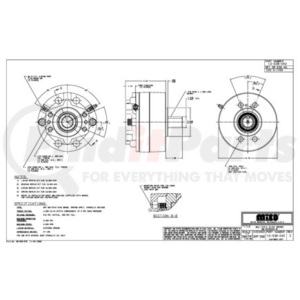 13-538-042 by MICO - 3M-252540-M Multiple Disc Brake