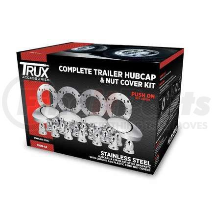 THUB-C6 by TRUX - Wheel Accessories - Hub Cap Kit, Stainless Steel, for Trailers