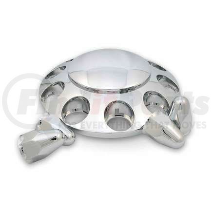 THUB-FRP112 by TRUX - Wheel Accessories - Hub Cover, Front, Chrome, Plastic, with 1.5" Push-On Nut Covers