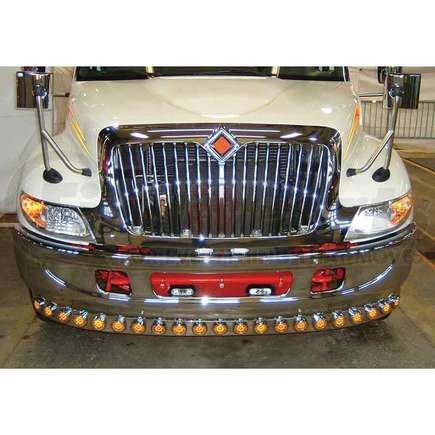 TI-1703 by TRUX - Bumper Light Bar, with 16 x 2 Light Holes, for International 4000 Series