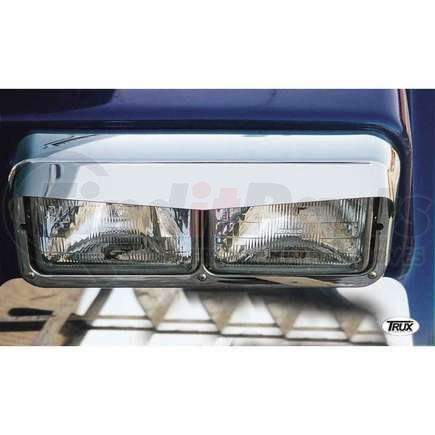 TRUX TK1219 Headlight Visor Double Headlight Visor for Kenworth, Stainless Steel