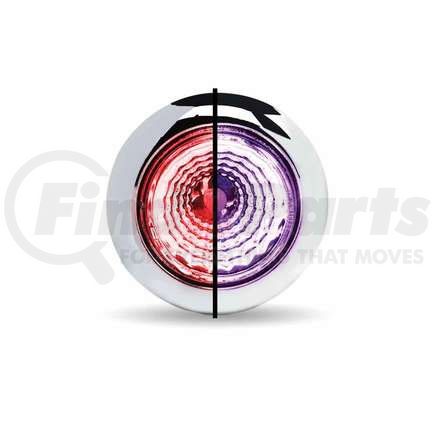 TLED-BX1RP by TRUX - Mini Button, Dual Revolution, Red/Purple, LED, with Reflector & Silicone Locking Ring (1 Diode)
