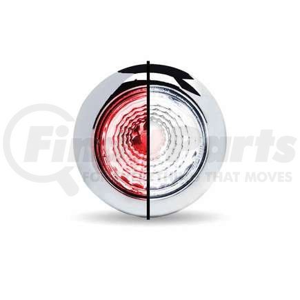 TLED-BX1RW by TRUX - Mini Button, Dual Revolution, Red/White, LED, with Reflector & Silicone Locking Ring (1 Diode)