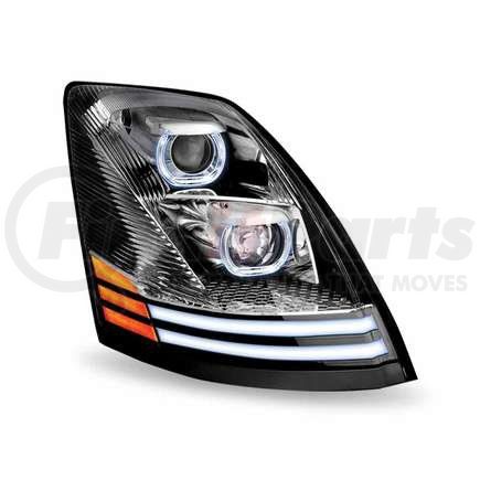 TLED-H18 by TRUX - LED Projector Headlight, Assembly, RH, Chrome, for Volvo VNL