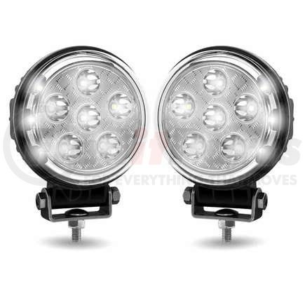 TLED-U102 by TRUX - Work Light, Next Generation, Universal, White, Round, with Side Diodes, 9 Diodes, 4300 Lumens (Pair)