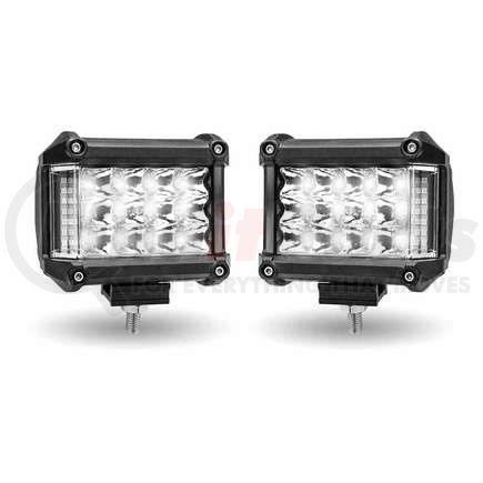 TLED-U106 by TRUX - Work Light, Cube, with Amber Side Strobe, 19 Diodes, Pair, 3600 Lumens