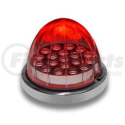 TLED-WCR by TRUX - Turn Signal & Marker Watermelon Light, LED, Clear, Red, with Reflector Cup & Locking Ring