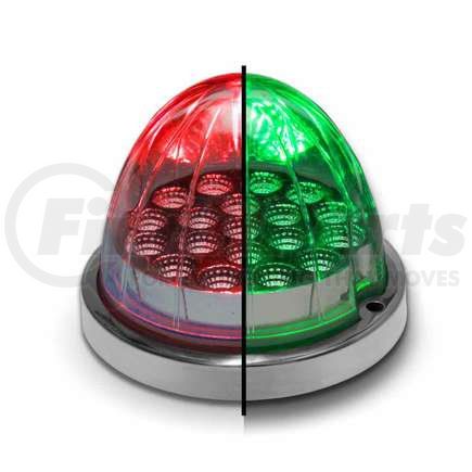 TLED-WXRG by TRUX - Watermelon LED Light, Dual Revolution, Red/Green, with Reflector Cup & Lock Ring (19 Diodes)