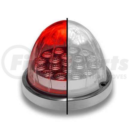 TLED-WXRW by TRUX - Watermelon LED Light, Dual Revolution, Red/White, with Reflector Cup & Lock Ring (19 Diodes)