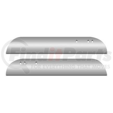 TP-1436 by TRUX - 5" Window Chop Top, Stainless Steel, for Peterbilt 389/388/386/379/378 with Door Mounted Mirrors