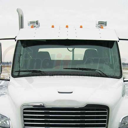 TSUN-F27 by TRUX - Sunvisor, 12-1/4", Flat Top, for 2003-2006 Freightliner Business Class M2 112