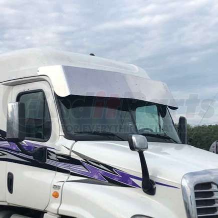 TSUN-F71 by TRUX - Sunvisor, 18", with 10 x 3/4" Button Light Holes, for 2008+ Freightliner Cascadia