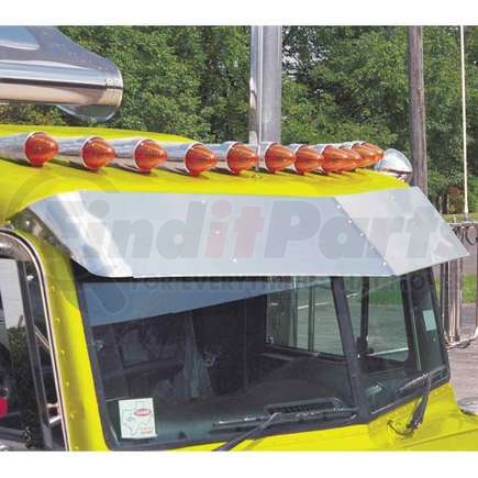 TSUN-P24 by TRUX - Sunvisor, 15", Standard Cab "V" Shaped, for 2005-2007 Peterbilt 379