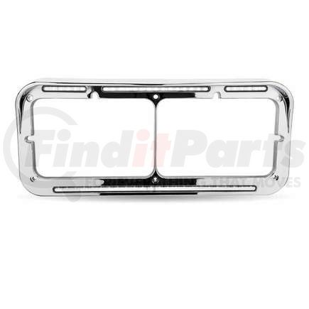 TU-1029W by TRUX - Headlight Bezel, Universal, Rectangular, Flatline, White