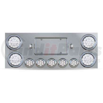 TU-9002L3 by TRUX - Center Panel, Rear, Stainless Steel, with 4 x 4", 5 x 2 1/2" Dual Revolution & 2 License Light LEDs