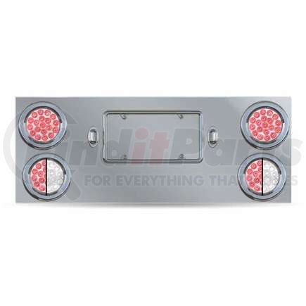 TU-9017L4 by TRUX - Center Panel, Rear with 2 x 4" (Red & Back-Up), 2 x 4" Clear Red & 2 License Light LEDs