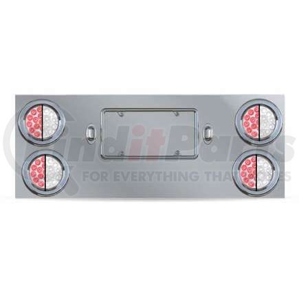 TU-9017L2. by TRUX - Center Panel, Rear, with 4 x 4" (Red & Back-Up) & 2 License Light LEDs