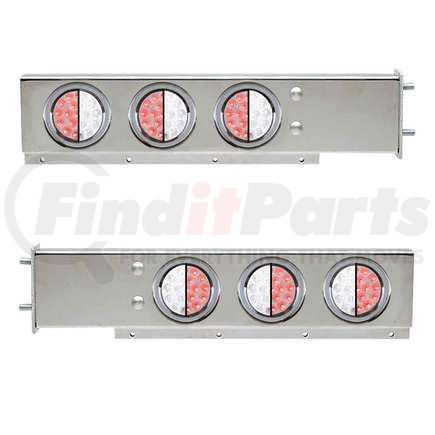 TU-9209L3. by TRUX - Mud Flap Hanger, with Flat Top, 6 x 4" Dual Revolution LEDs & Bezels