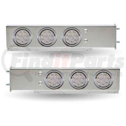 TU-9209LC. by TRUX - Mud Flap Hanger, with Flat Top and 6 x 4" Clear LEDs and Bezels