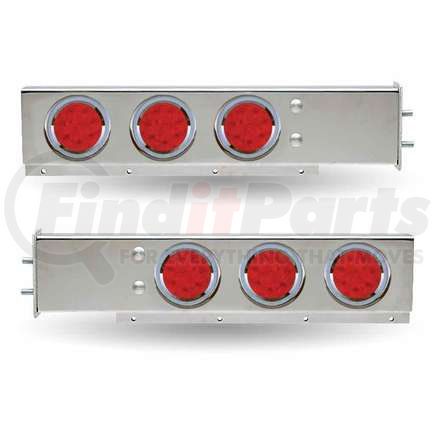 TU-9210L1 by TRUX - Mud Flap Hanger, with Flat Top and 6 x 4" LEDs, 2 1/2" Bolt Spacing