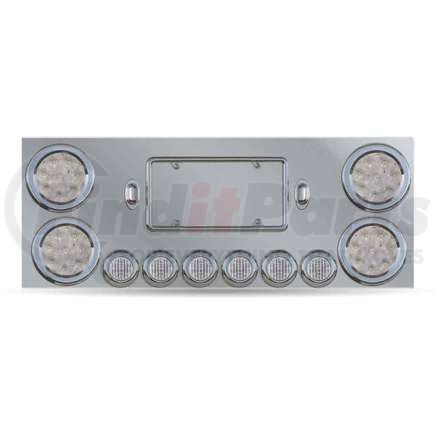TU-9001LC by TRUX - Center Panel, Rear, with 4 x 4" & 6 x 2" Clear LEDs & 2 License LEDs