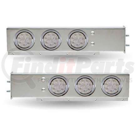 TU-9210LC. by TRUX - Mud Flap Hanger, with Flat Top, 6 x 4" Clear LEDs, 2 1/2" Bolt Spacing