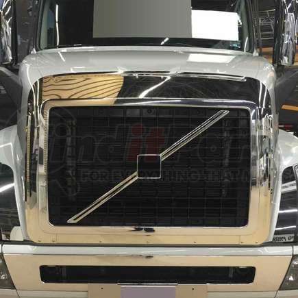 TV-1104 by TRUX - Bug Deflector & Grill Surround, for 2003+ Volvo VN 630/670/780