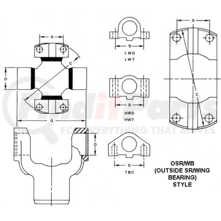 5-187X by DANA - U-JOINT KIT