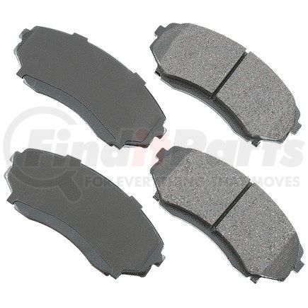 ACT1038 by AKEBONO - ProACT Ultra Premium Ceramic Disc Brake Pad Kit