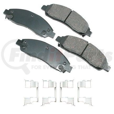 ACT1039 by AKEBONO - ProACT Ultra Premium Ceramic Disc Brake Pad Kit