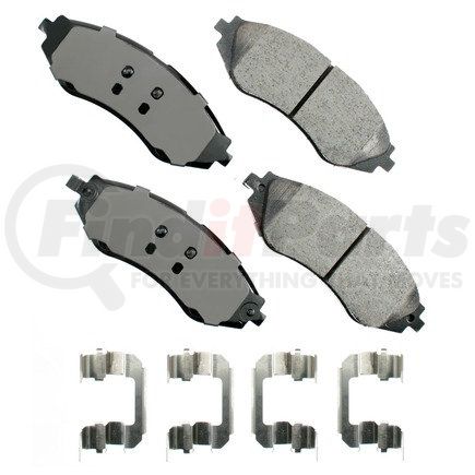 ACT1035 by AKEBONO - ProACT Ultra Premium Ceramic Disc Brake Pad Kit