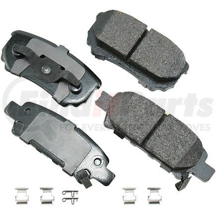 ACT1037A by AKEBONO - ProACT Ultra Premium Ceramic Disc Brake Pad Kit