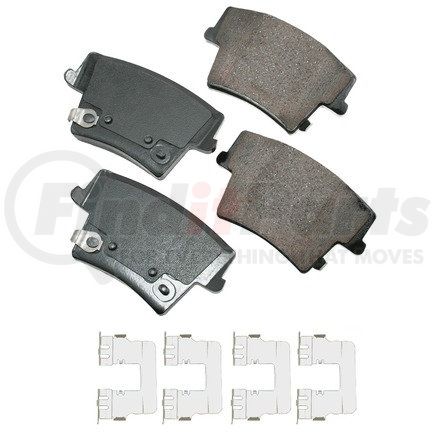 ACT1057 by AKEBONO - ProACT Ultra Premium Ceramic Disc Brake Pad Kit