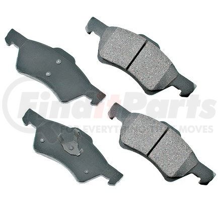 ACT1047A by AKEBONO - ProACT Ultra Premium Ceramic Disc Brake Pad Kit