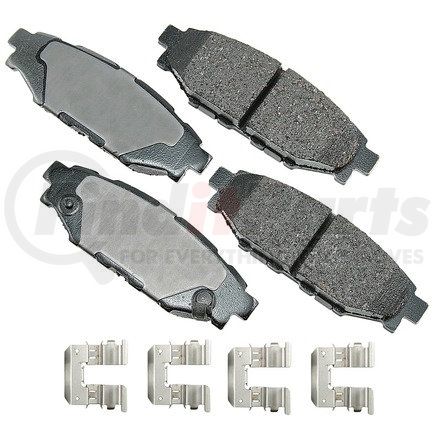 ACT1114A by AKEBONO - ProACT Ultra Premium Ceramic Disc Brake Pad Kit