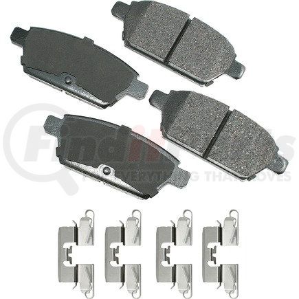 ACT1161 by AKEBONO - ProACT Ultra Premium Ceramic Disc Brake Pad Kit