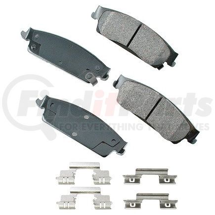 ACT1194A by AKEBONO - ProACT Ultra Premium Ceramic Disc Brake Pad Kit