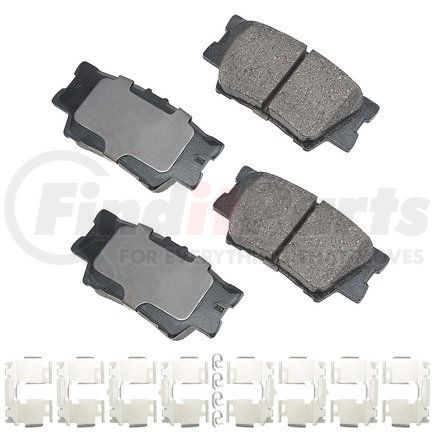 ACT1212A by AKEBONO - ProACT Ultra Premium Ceramic Disc Brake Pad Kit