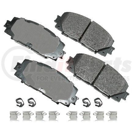 ACT1184A by AKEBONO - ProACT Ultra Premium Ceramic Disc Brake Pad Kit