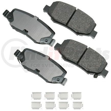 ACT1274A by AKEBONO - ProACT Ultra Premium Ceramic Disc Brake Pad Kit