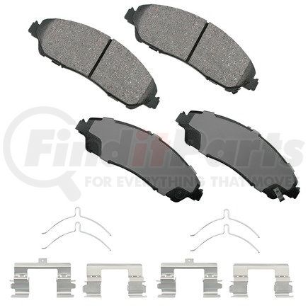 ACT1280 by AKEBONO - ProACT Ultra Premium Ceramic Disc Brake Pad Kit