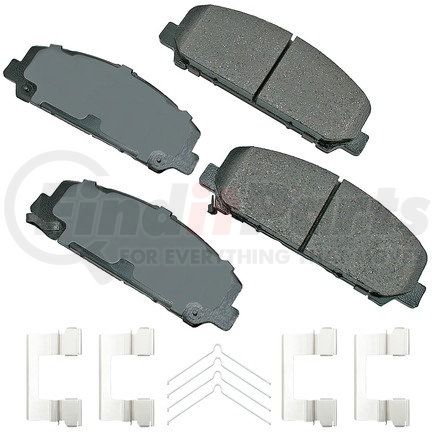 ACT1286A by AKEBONO - ProACT Ultra Premium Ceramic Disc Brake Pad Kit