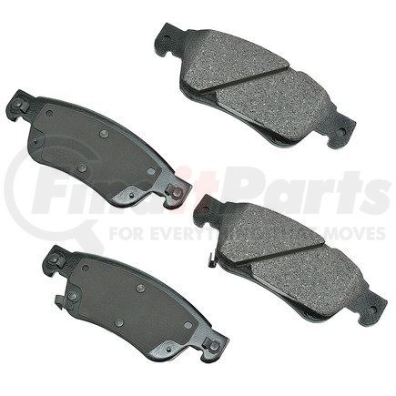 ACT1287 by AKEBONO - ProACT Ultra Premium Ceramic Disc Brake Pad Kit