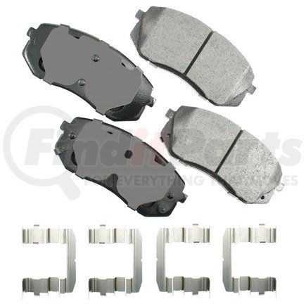 ACT1295 by AKEBONO - ProACT Ultra Premium Ceramic Disc Brake Pad Kit