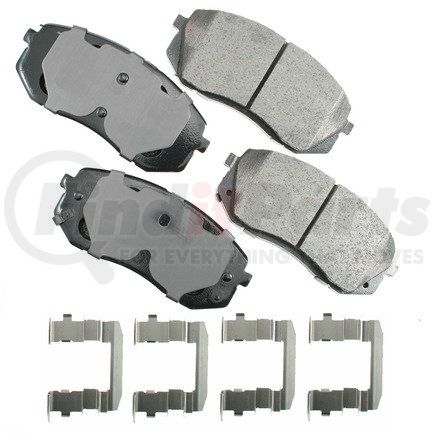 ACT1295A by AKEBONO - ProACT Ultra Premium Ceramic Disc Brake Pad Kit