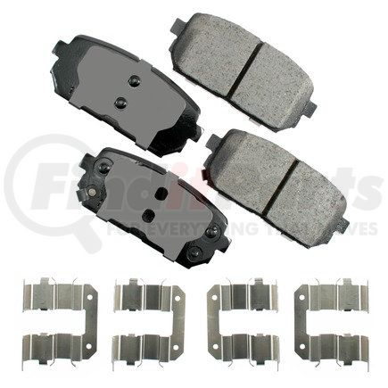 ACT1296 by AKEBONO - ProACT Ultra Premium Ceramic Disc Brake Pad Kit