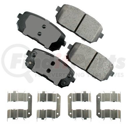 Akebono ACT1296 Disc Brake Pad Set ProACT Ultra Premium Ceramic Disc Brake Pad Kit