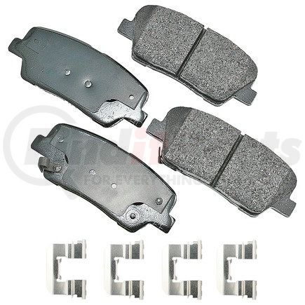 ACT1284A by AKEBONO - ProACT Ultra Premium Ceramic Disc Brake Pad Kit